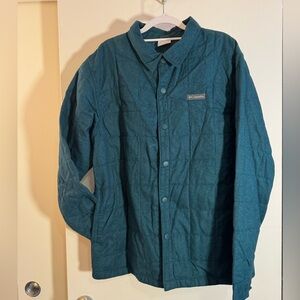 NWOT Columbia Teal Quilted Shirt Jacket